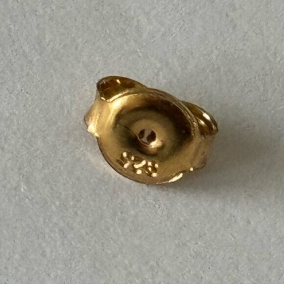 Rachel Zoe Mother of Pearl Sterling Silver 925 Gold Plated Clover Stud Earrings - Picture 10 of 12